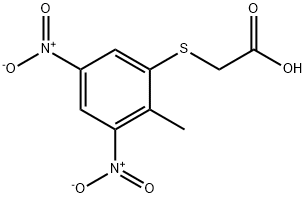 (2-methyl-3,5-dinitrophenyl)thio]acetic acid 구조식 이미지
