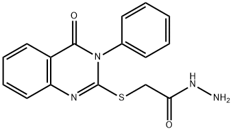 Acetic acid, 2-[(3,4-dihydro-4-oxo-3-phenyl-2-quinazolinyl)thio]-, hydrazide Structure