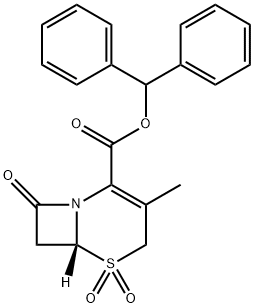 benzhydryl 3-methyl-5,5,8-trioxo-5-thia-1-azabicyclo[4.2.0]oct-2-ene-2-carboxylate Structure