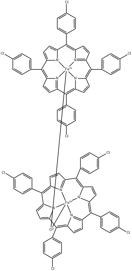 Iron(III)meso-tetrakis(4-chlorophenyl)porphine-μ-oxodimer 구조식 이미지