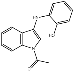 Ethanone, 1-[3-[(2-hydroxyphenyl)amino]-1H-indol-1-yl]- Structure