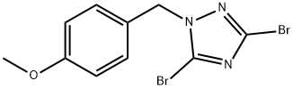 1H-1,2,4-Triazole, 3,5-dibromo-1-[(4-methoxyphenyl)methyl]- 구조식 이미지