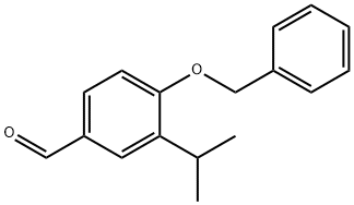 Benzaldehyde, 3-(1-methylethyl)-4-(phenylmethoxy)- Structure