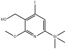 3-Pyridinemethanol, 4-iodo-2-methoxy-6-(trimethylsilyl)- 구조식 이미지