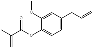 2-Propenoic acid, 2-methyl-, 2-methoxy-4-(2-propen-1-yl)phenyl ester Structure