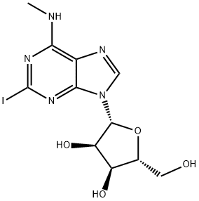 Adenosine, 2-iodo-N-methyl- 구조식 이미지