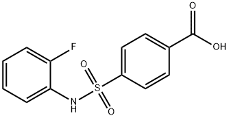 Benzoic acid, 4-[[(2-fluorophenyl)amino]sulfonyl]- Structure