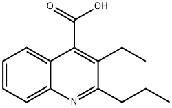 4-Quinolinecarboxylic acid, 3-ethyl-2-propyl- 구조식 이미지