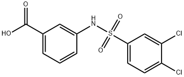 Benzoic acid, 3-[[(3,4-dichlorophenyl)sulfonyl]amino]- Structure