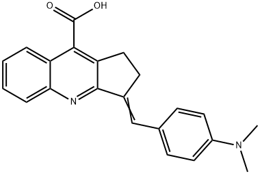 3-{[4-(dimethylamino)phenyl]methylidene}-1H,2H,3H-cyclopenta[b]quinoline-9-carboxylic acid Structure