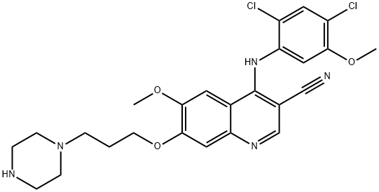 Bosutinib Impurity 2 (N-Desmethyl Bosutinib) Structure