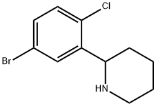 Piperidine, 2-(5-bromo-2-chlorophenyl)- 구조식 이미지