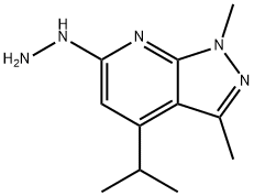 6-hydrazinyl-4-isopropyl-1,3-dimethyl-1H-pyrazolo[3,4-b]pyridine Structure