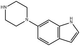 1H-Indole, 6-(1-piperazinyl)- Structure