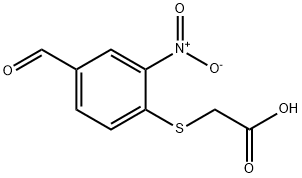 Acetic acid, 2-[(4-formyl-2-nitrophenyl)thio]- Structure