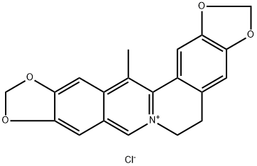 Bis[1,3]benzodioxolo[5,6-a:5′,6′-g]quinolizinium, 5,6-dihydro-14-methyl-, chloride (1:1) (ACI) Structure