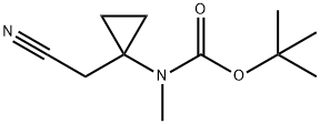 Carbamic acid, N-[1-(cyanomethyl)cyclopropyl]-N-methyl-, 1,1-dimethylethyl ester Structure