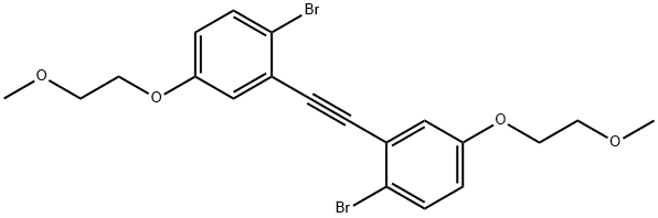 Benzene, 1,1'-(1,2-ethynediyl)bis[2-bromo-5-(2-methoxyethoxy)- Structure