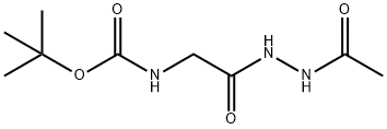 Glycine, N-[(1,1-dimethylethoxy)carbonyl]-, 2-acetylhydrazide 구조식 이미지