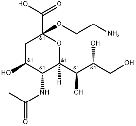 (2R,4S,5R,6R)-2-(2-aminoethoxy)-5-acetamido-4-hydroxy-6-[(1R,2R)-1,2,3-trihydroxypropyl]oxane-2-carboxylic acid Structure