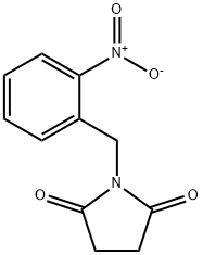 2,5-Pyrrolidinedione, 1-[(2-nitrophenyl)methyl]- Structure