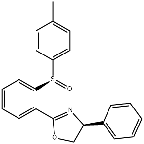 Oxazole, 4,5-dihydro-2-[2-[(R)-(4-methylphenyl)sulfinyl]phenyl]-4-phenyl-, (4S)- 구조식 이미지