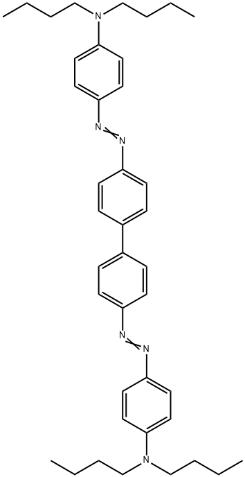 Benzenamine, 4,4'-[[1,1'-biphenyl]-4,4'-diylbis(2,1-diazenediyl)]bis[N,N-dibutyl- Structure