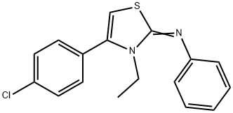 Benzenamine, N-[4-(4-chlorophenyl)-3-ethyl-2(3H)-thiazolylidene]- 구조식 이미지