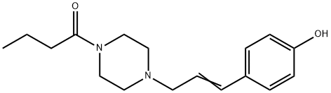 1-Butyryl-4-[3-(4-hydroxy-phenyl)-allyl]-piperazine 구조식 이미지