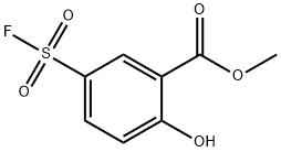 Benzoic acid, 5-(fluorosulfonyl)-2-hydroxy-, methyl ester 구조식 이미지