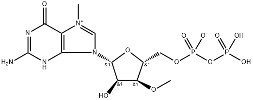 Guanosine 5'-(trihydrogen diphosphate), 7-methyl-3'-O-methyl-, inner salt (9CI) 구조식 이미지