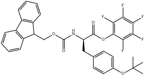 (2,3,4,5,6-pentafluorophenyl) (2R)-2-(9H-fluoren-9-ylmethoxycarbonylamino)-3-[4-[(2-methylpropan-2-yl)oxy]phenyl]propanoate Structure