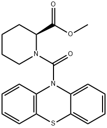 2-Piperidinecarboxylic acid, 1-(10H-phenothiazin-10-ylcarbonyl)-, methyl ester, (2S)- 구조식 이미지