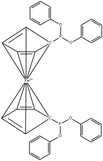 Ferrocene, 1,1'-bis(diphenoxyphosphino)- 구조식 이미지