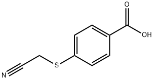 Benzoic acid, 4-[(cyanomethyl)thio]- Structure
