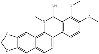 [1,3]Benzodioxolo[5,6-c]phenanthridin-13-ol, 12,13-dihydro-1,2-dimethoxy-12-methyl- 구조식 이미지
