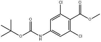 methyl4-((tert-butoxycarbonyl)amino)-2,6-dichlorobenzoate(WX191550) Structure