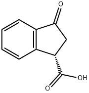 1H-Indene-1-carboxylic acid, 2,3-dihydro-3-oxo-, (1S)- Structure