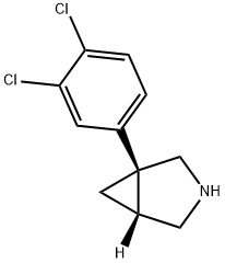 3-Azabicyclo[3.1.0]hexane, 1-(3,4-dichlorophenyl)-, (1S,5R)- Structure