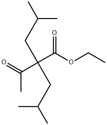 Pentanoic acid, 2-acetyl-4-methyl-2-(2-methylpropyl)-, ethyl ester Structure