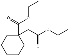 Cyclohexaneacetic acid, 1-(ethoxycarbonyl)-, ethyl ester Structure