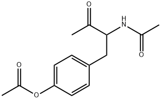 4-[2-(acetylamino)-3-oxobutyl]phenyl acetate Structure