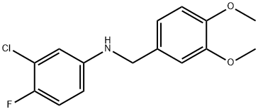 Benzenemethanamine, N-(3-chloro-4-fluorophenyl)-3,4-dimethoxy- 구조식 이미지