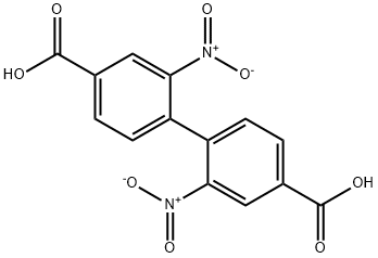 [1,1'-Biphenyl]-4,4'-dicarboxylic acid, 2,2'-dinitro- Structure