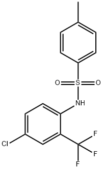 Benzenesulfonamide, N-[4-chloro-2-(trifluoromethyl)phenyl]-4-methyl- 구조식 이미지