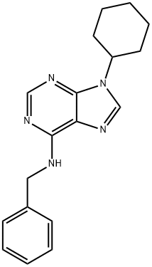 9H-Purin-6-amine, 9-cyclohexyl-N-(phenylmethyl)- Structure