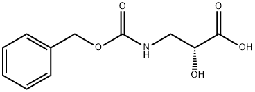 Propanoic acid, 2-hydroxy-3-[[(phenylmethoxy)carbonyl]amino]-, (2R)- Structure