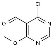 5-Pyrimidinecarboxaldehyde, 4-chloro-6-methoxy- 구조식 이미지