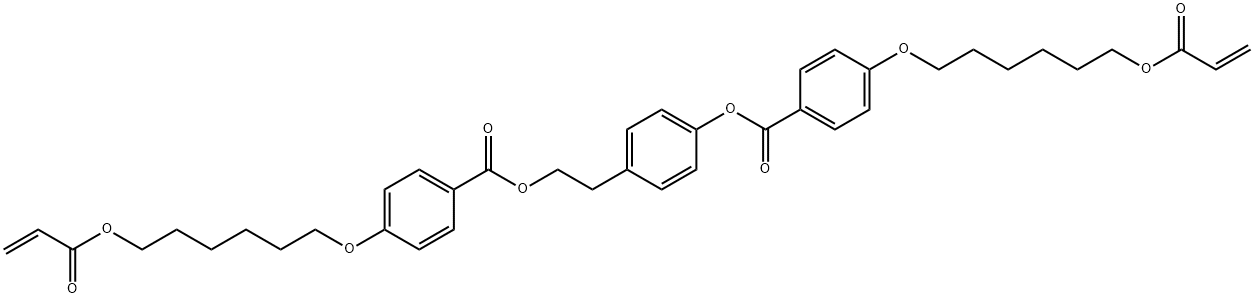 4-[2-[[4-[[6-[(1-Oxo-2-propen-1-yl)oxy]hexyl]oxy]benzoyl]oxy]ethyl]phenyl 4-[[6-[(1-oxo-2-propen-1-yl)oxy]hexyl]oxy]benzoate Structure