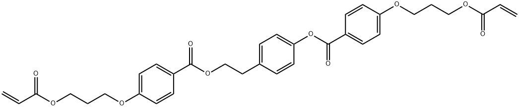 4-[2-[[4-[3-[(1-Oxo-2-propen-1-yl)oxy]propoxy]benzoyl]oxy]ethyl]phenyl 4-[3-[(1-oxo-2-propen-1-yl)oxy]propoxy]benzoate Structure